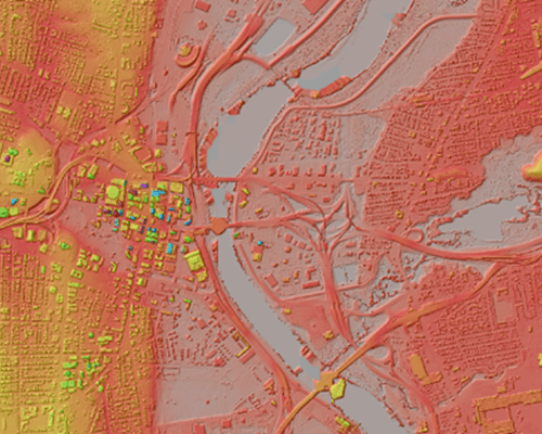 image of classified lidar elevation map