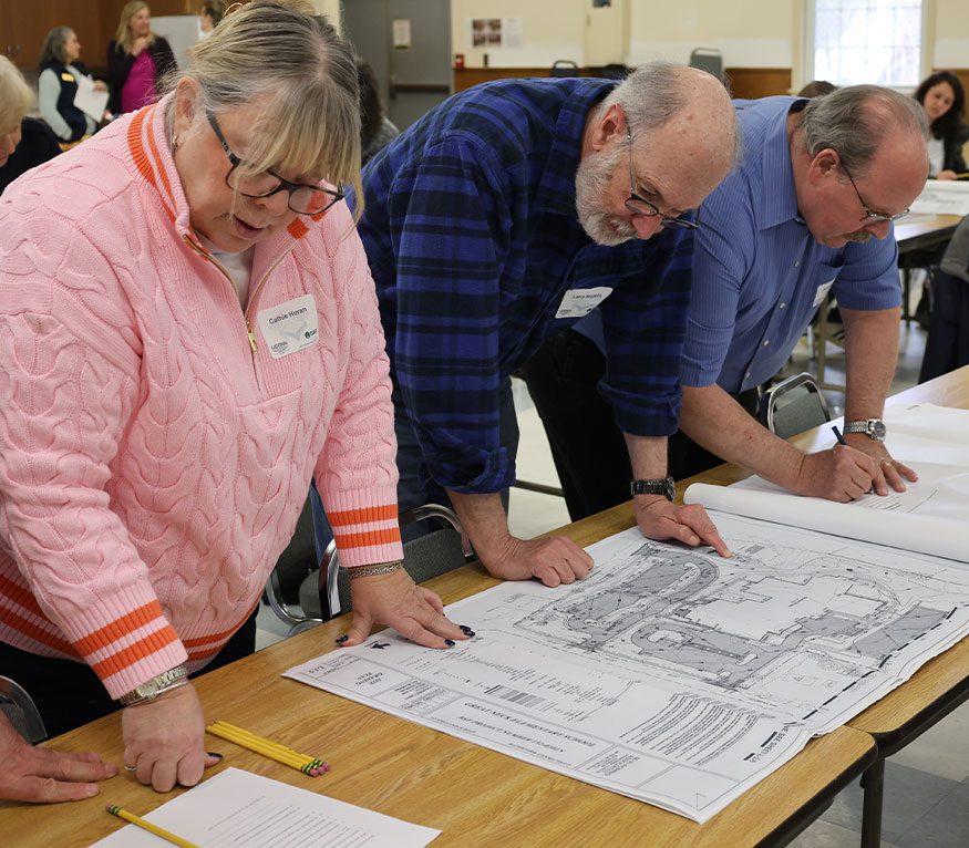 Land Use Academy participants reviewing maps