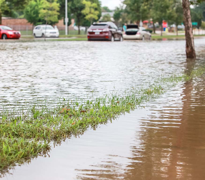 roadway flooded